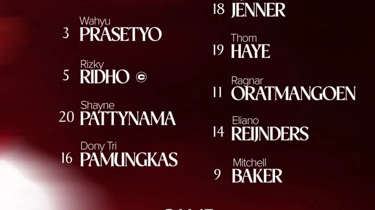Starting XI Indonesia Lawan Singapura