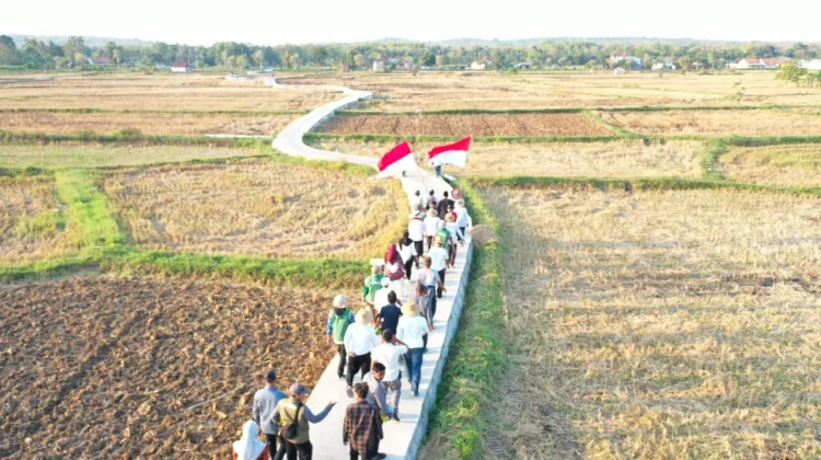 Brigade Pangan Ikuti Upacara Penurunan Bendera