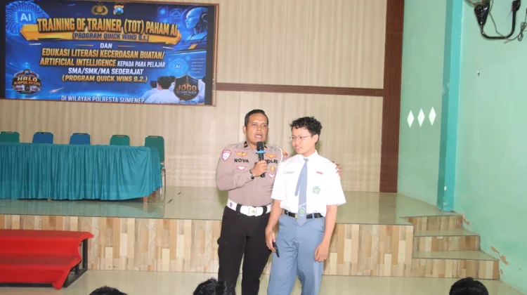 Polresta Sumenep Bekali Pelajar Literasi AI