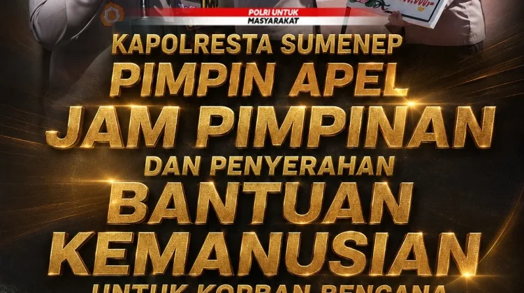 Kapolresta Sumenep Serahkan Bantuan Korban Gempa NTT