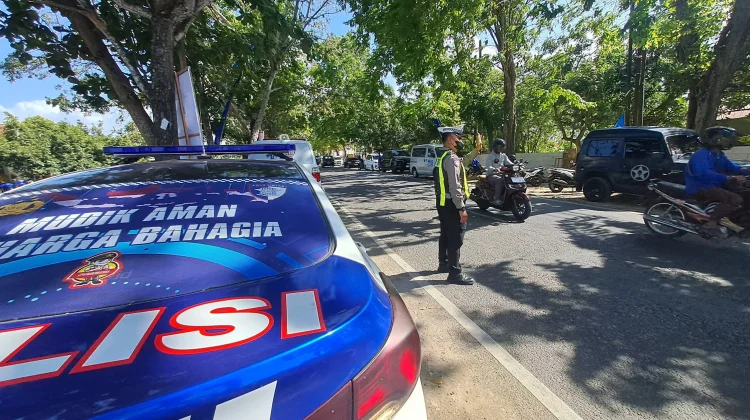 Satlantas Polresta Sumenep Pantau Sejumlah Jalur Rawan Kecelakaan