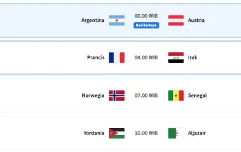 Jadwal Pertandingan Piala Dunia 2026 Grup I dan J