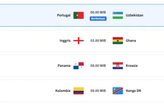 Jadwal Pertandingan Babak Penyisihan Piala Dunia Grup K dan L