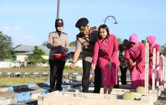 Kapolres Sumenep Pimpin Ziarah ke TMP Jokotole Sambut HUT Bhayangkara ke 80