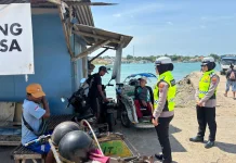 Giat Polantas Menyapa Satlantas Sumenep di Pelabuhan Kalianget
