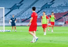 Sesi Latihan Resmi Timnas di GBK sebelum Hadapi Oman