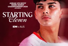 Starting XI Indonesia Vs Australia di Semifinal AFF U19