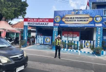 Satlantas Pantau Arus Lalin Sumenep