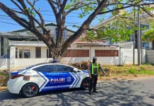 Satlantas Polresta Sumenep Pantau Jalur Sumenep-Pamekasan
