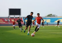 Latihan Bersama Madura United Vs Deltras Sidoarjo