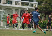 Latihan Diky Indrayana Bersama Madura United Musim Ini