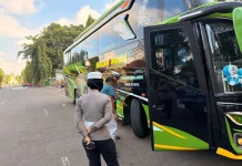 Satlantas Polresta Sumenep Periksa Bus Wisata