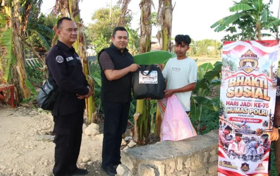 Humas Polresta Sumenep Gelar Bakti Sosial Peringati HUT Humas Polri ke 75