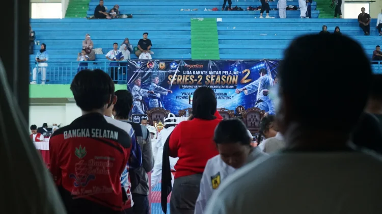 Pelaksanaan Liga Karate Antar Pelajar Series 2 Season 2 di GOR Sahabudin