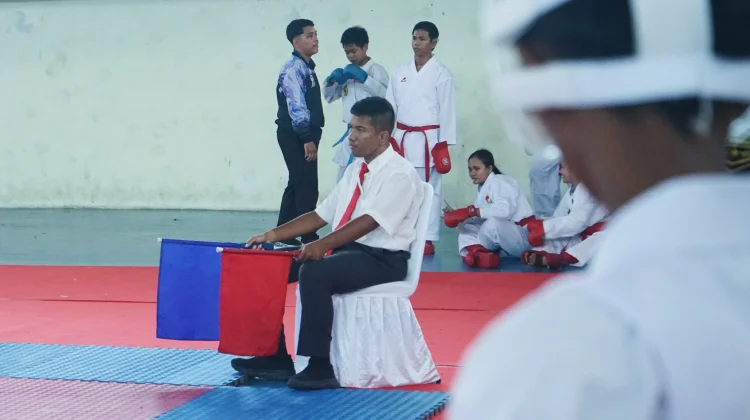 Pelaksanaan Liga Karate Antar Pelajar Series 2 Season 2 di GOR Sahabudin