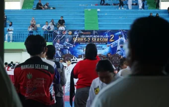 Pelaksanaan Liga Karate Antar Pelajar Series 2 Season 2 di GOR Sahabudin