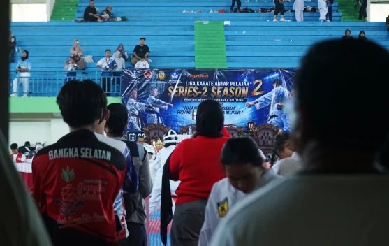 Pelaksanaan Liga Karate Antar Pelajar Series 2 Season 2 di GOR Sahabudin