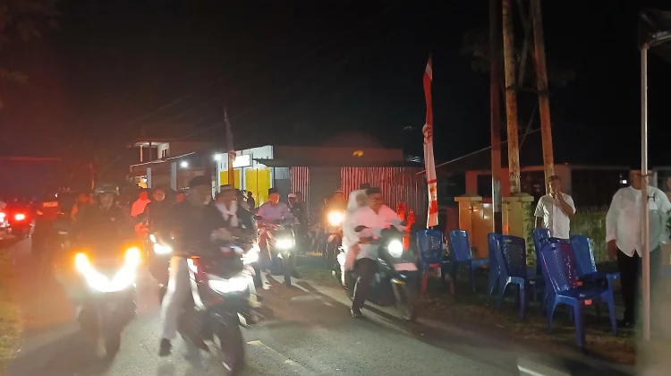Pawai Takbir di Kecamatan Tabukan Utara dilepas dan pimpin oleh Wakil Bupati