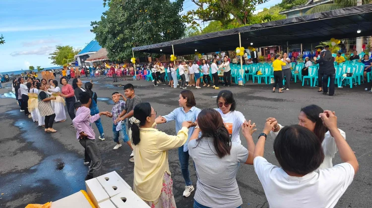 Ibadah Paskah GMIST Imanuel Tahuna di Alam Terbuka