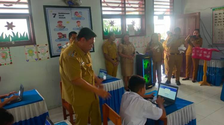 Wakil Bupati Sangihe Buka Pelaksanaan TKA di SDN 2 Tahuna