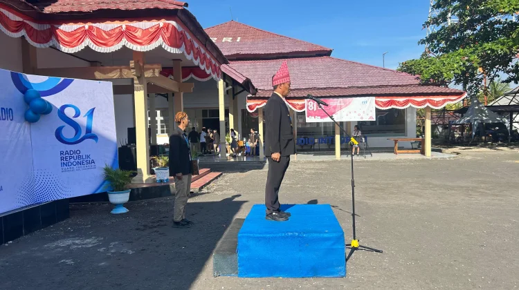 RRI Tahuna Gelar Upacara Peringatan Hari Radio Ke-81