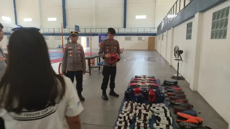 Pam Obvit Polda Sulut Gelar Risk Assessment GOR Membara jelang Taekwondo Bupati Cu