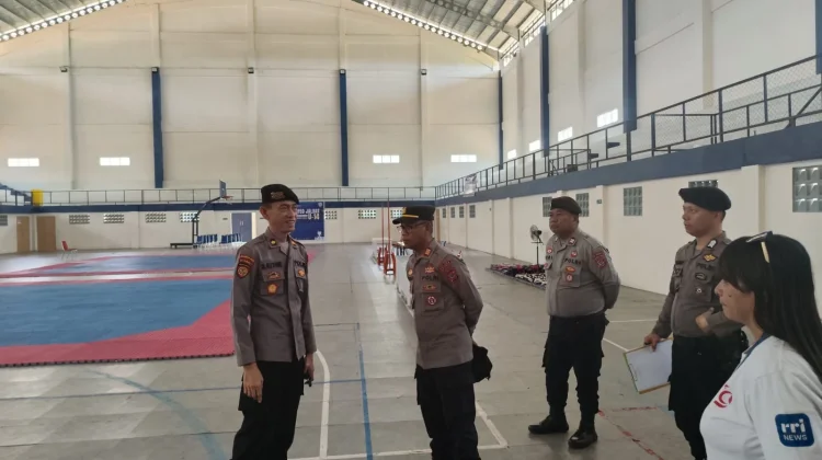 Pam Obvit Polda Sulut Gelar Risk Assessment GOR Membara jelang Taekwondo Bupati Cu