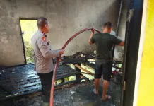 Konsleting Listrik Picu Kebakaran, Satu Rumah di Kecamatan Bintang Hangus