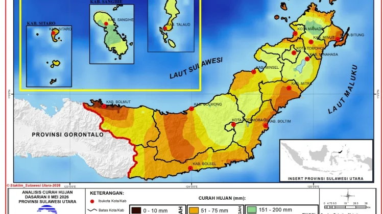BMKG Sulut: Analisis Data Curah Hujan di Sulut