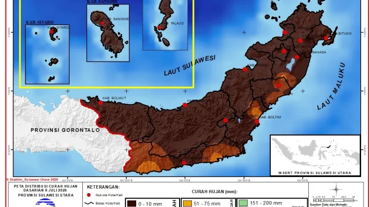BMKG Klimatologi: Sulut Didominasi Hari tanpa Hujan Menengah