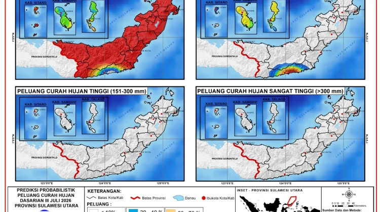 BMKG Klimatologi: Sulut Didominasi Hari tanpa Hujan Menengah