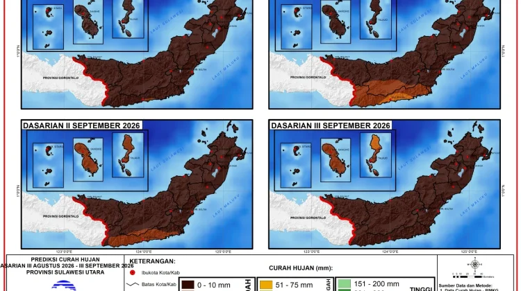 BMKG Klimatologi: Sulut Berpotensi Minim Hujan