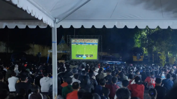 Potret Kemeriahan Nobar Piala Dunia 2026 di Halaman Parkir Rujab Wali Kota Tarakan
