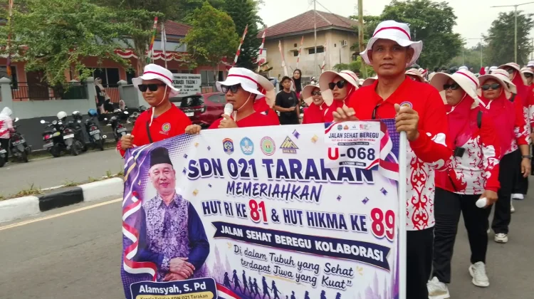 Lomba Jalan Santai Beregu, HUT RI ke 81 dan HUT HIKMA ke 89 Tahun