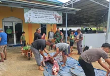 Pemotongan Hewan Kurban Hari Raya Idul Adha 1447 H/2026 di Kelurahan Kampung Enam