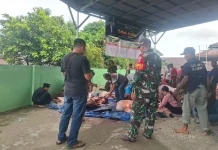 Kegiatan Pemotongan Hewan Qurban di Kelurahan Selumit Pantai