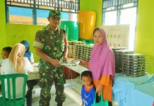 Babinsa Lakukan Pendampingan Posyandu Juata Permai