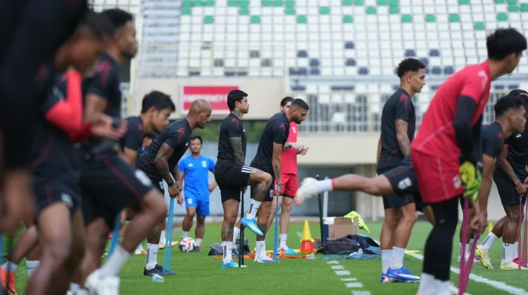 Potret Sesi Latihan Malut United jelang Hadapi Biak di Stadion Maguwoharjo, Sleman