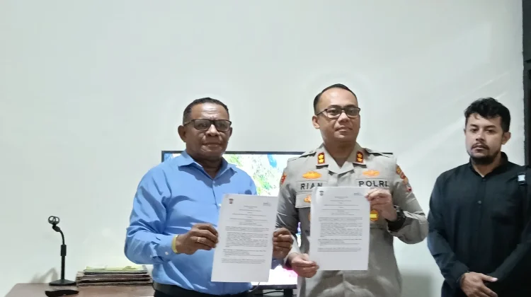 Polres Malra Teken Kerjasama Dengan RRI Tual