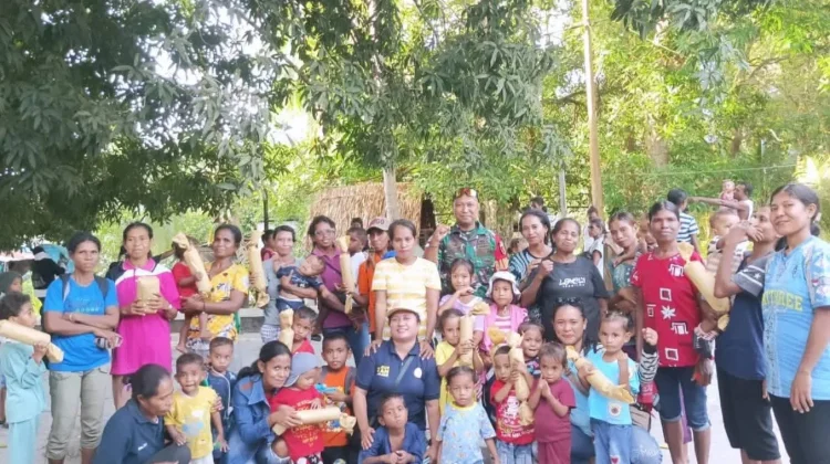 Babinsa Jerol Dampingi Kegiatan Pemeriksaan Kesehatana dan Stimulasi Anak