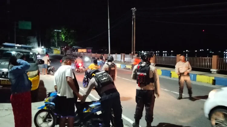 Gandeng Brimob, Polres Malra Laksanakan Patroli Kamtibmas