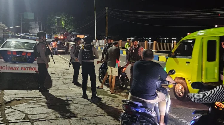 Gandeng Brimob, Polres Malra Laksanakan Patroli Kamtibmas