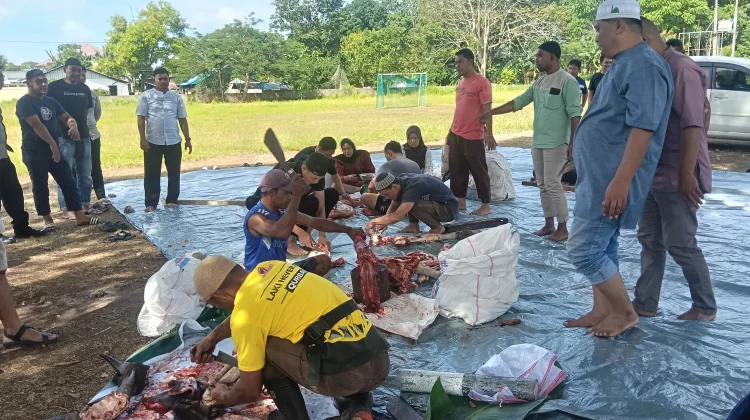 Polres Tual Salurkan 200 Paket Daging Qurban