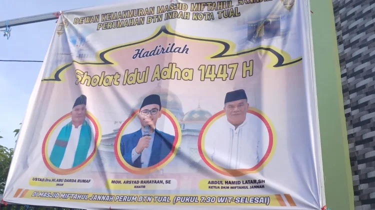 Pelaksanaan Ibadah Solat Idul Adha di Masjid Miftahul Jannah BTN Tual