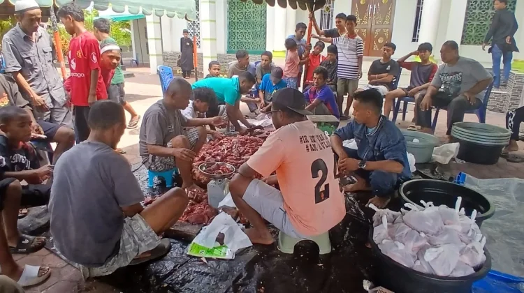 Penyaluran Hewan Qurban di Masjid Miftahul Jannah BTN Inda