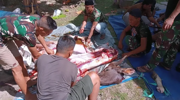 Kodim 1503/Tual Tebar Kepedulian di Hari Raya Idul Adha 1447H