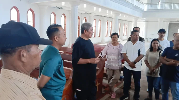 Bupati Thaher Tinjau Pembangunan Gereja Katolik Santa Maria Imaculata Kolser
