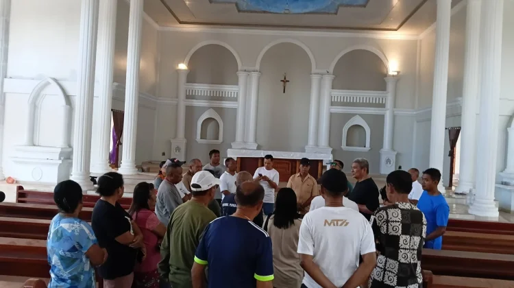 Bupati Thaher Tinjau Pembangunan Gereja Katolik Santa Maria Imaculata Kolser