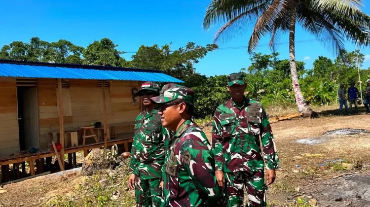 Dandim 1503/Tual Tinjau Marselin Area dan Pembersihan Lahan Yon TP