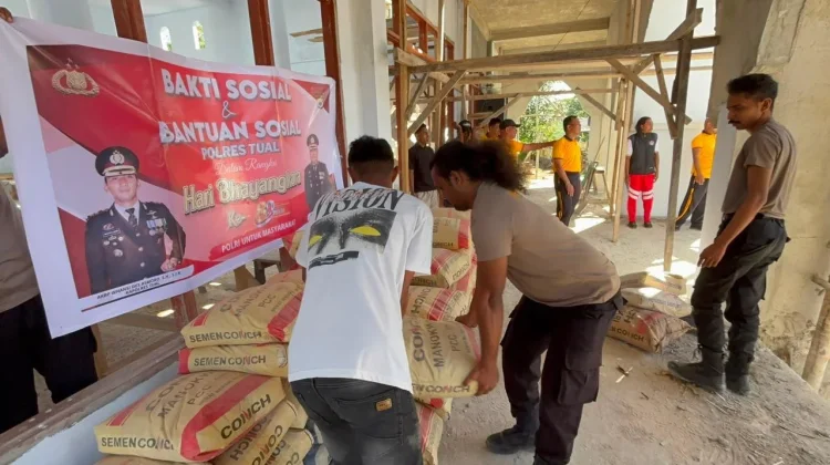 Bakti Sosial, Tindak Nyata Polres Tual Sambut HUT Bhayangkara